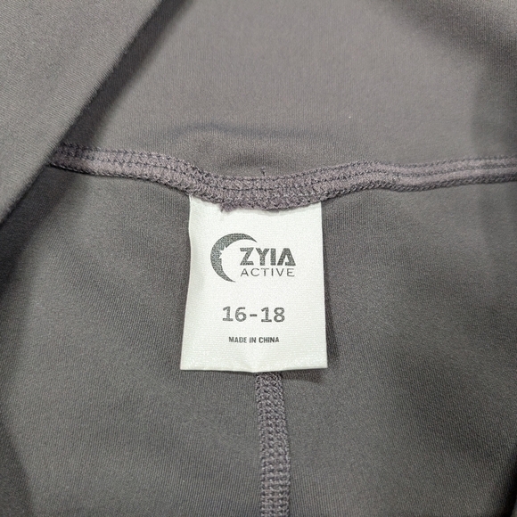 Zyia Leggings Womens 16-18 Gray Confluence High Rise Full Length Soft 28” - Picture 6 of 9